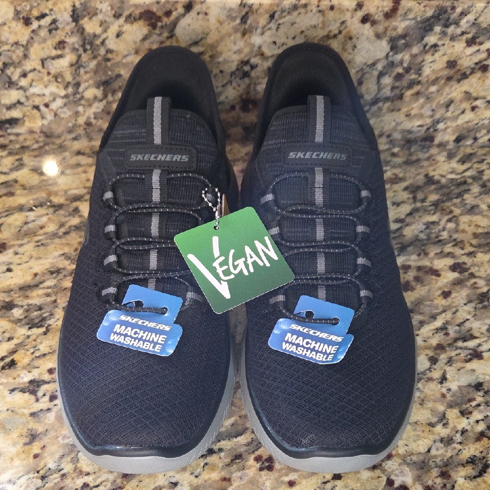 Skechers Men's Black and Gray Sneakers